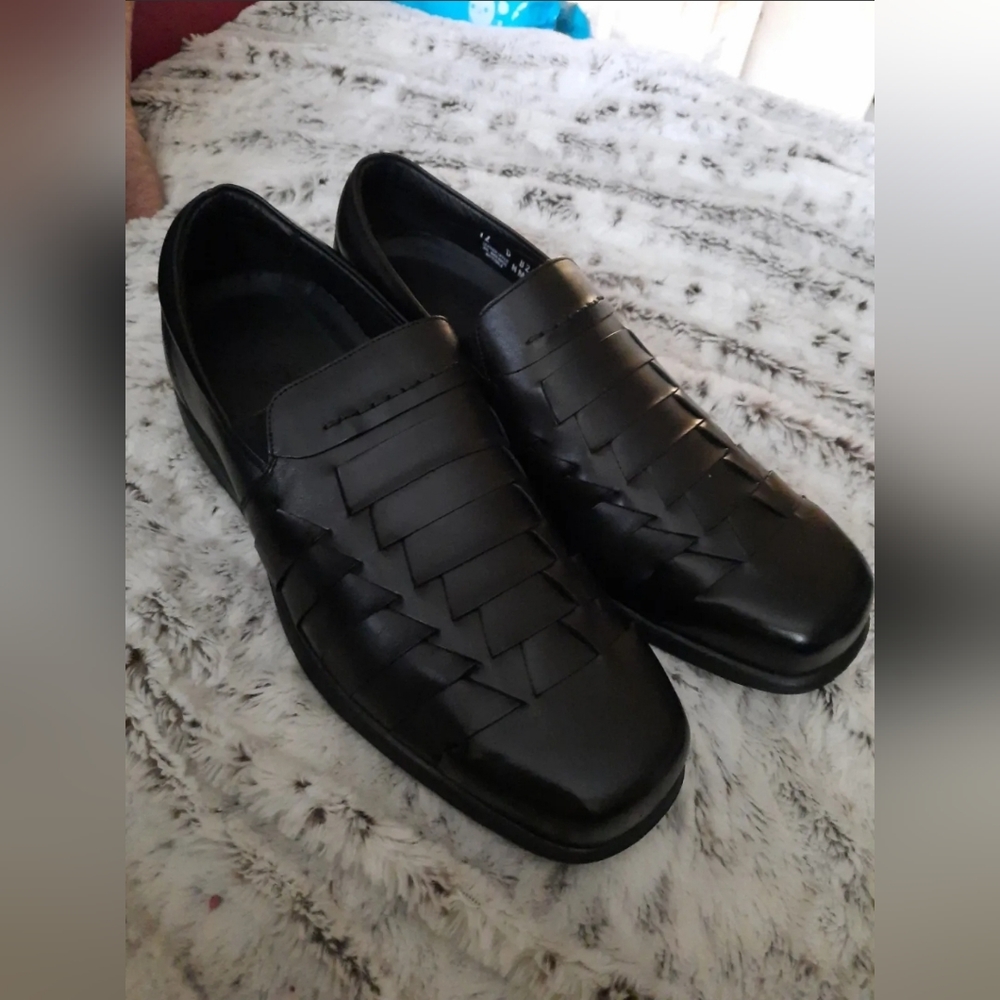 Neil M Capri II Men's Genuine Leather Slip On Shoes Black Size 12 D RARE NIB NMF